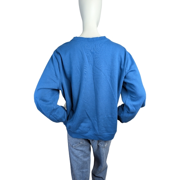 Vintage Embroidered Bird & Floral Sweatshirt in Cobalt Blue (Women’s L) - Picture 5 of 7